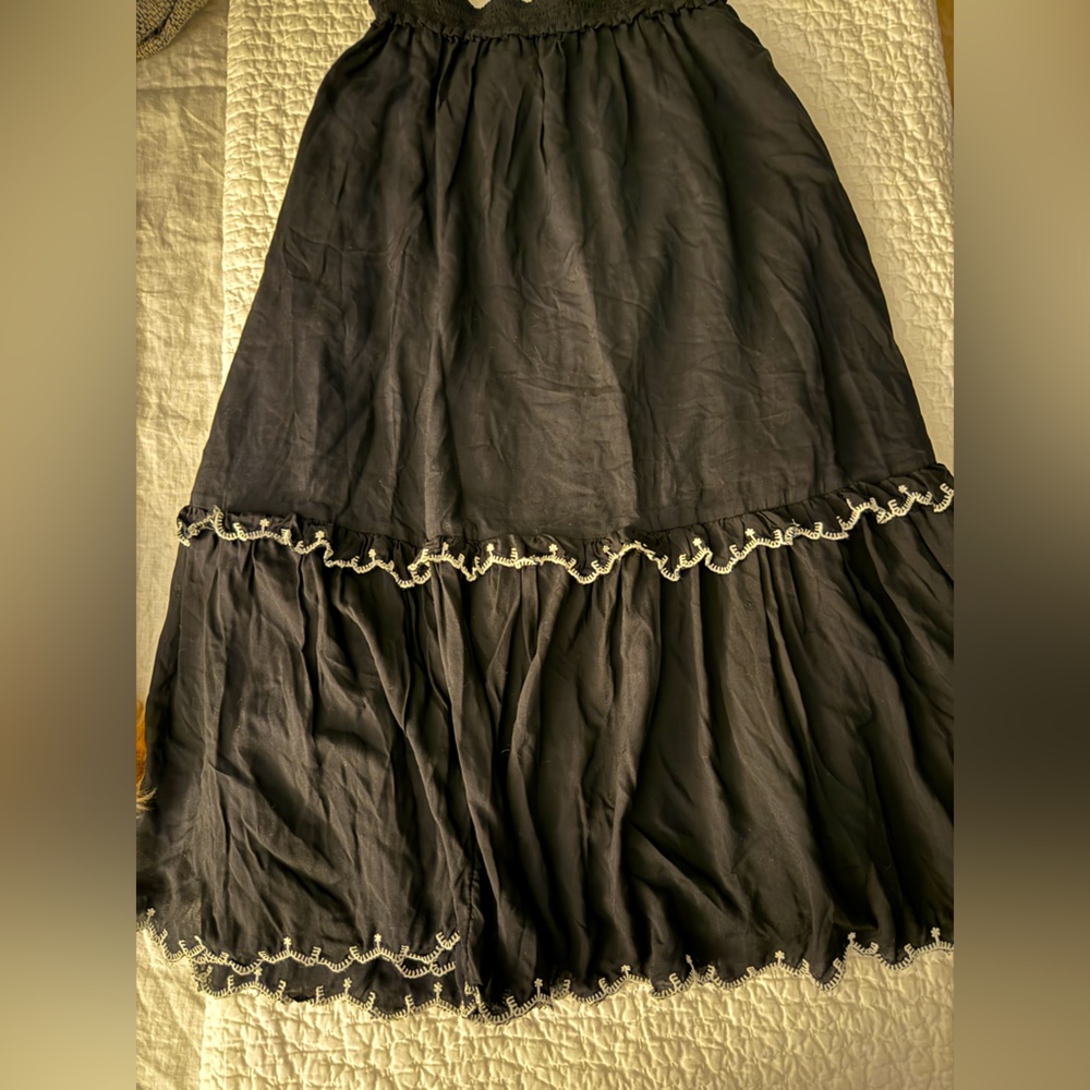 Wilfred Black Midi Skirt with White Trim